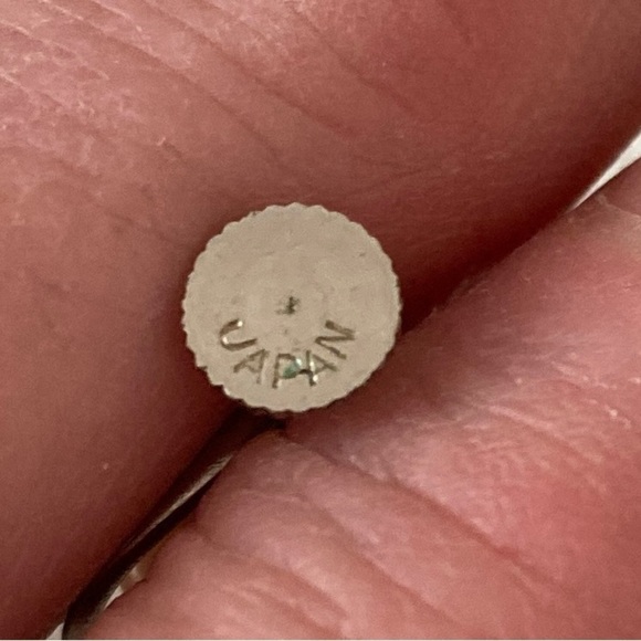 Vintage Silver Tone Faux Pearl Button Screw Back Earrings For Non Pierced Ears - Picture 4 of 5